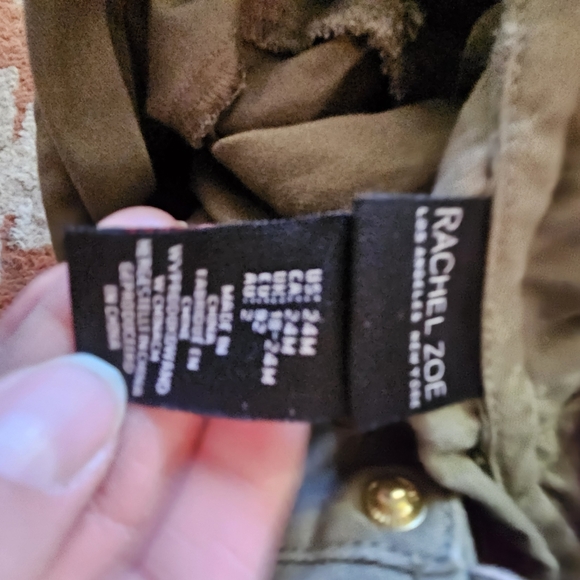 Rachel Zoe Olive Green Hooded Button Up Jacket Sz 24 months - Picture 6 of 6